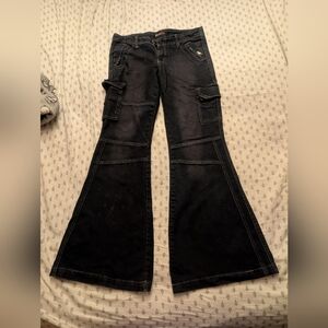 Vintage Sweet Vibes Flared Cargo Jeans